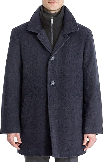 calvin klein men's shirt collar wool jacket