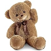 YunNasi Big Teddy Bear Stuffed Animal 35 inches Giant Stuffed Bear Gift for Girlfriend Children on Birthday, Brown