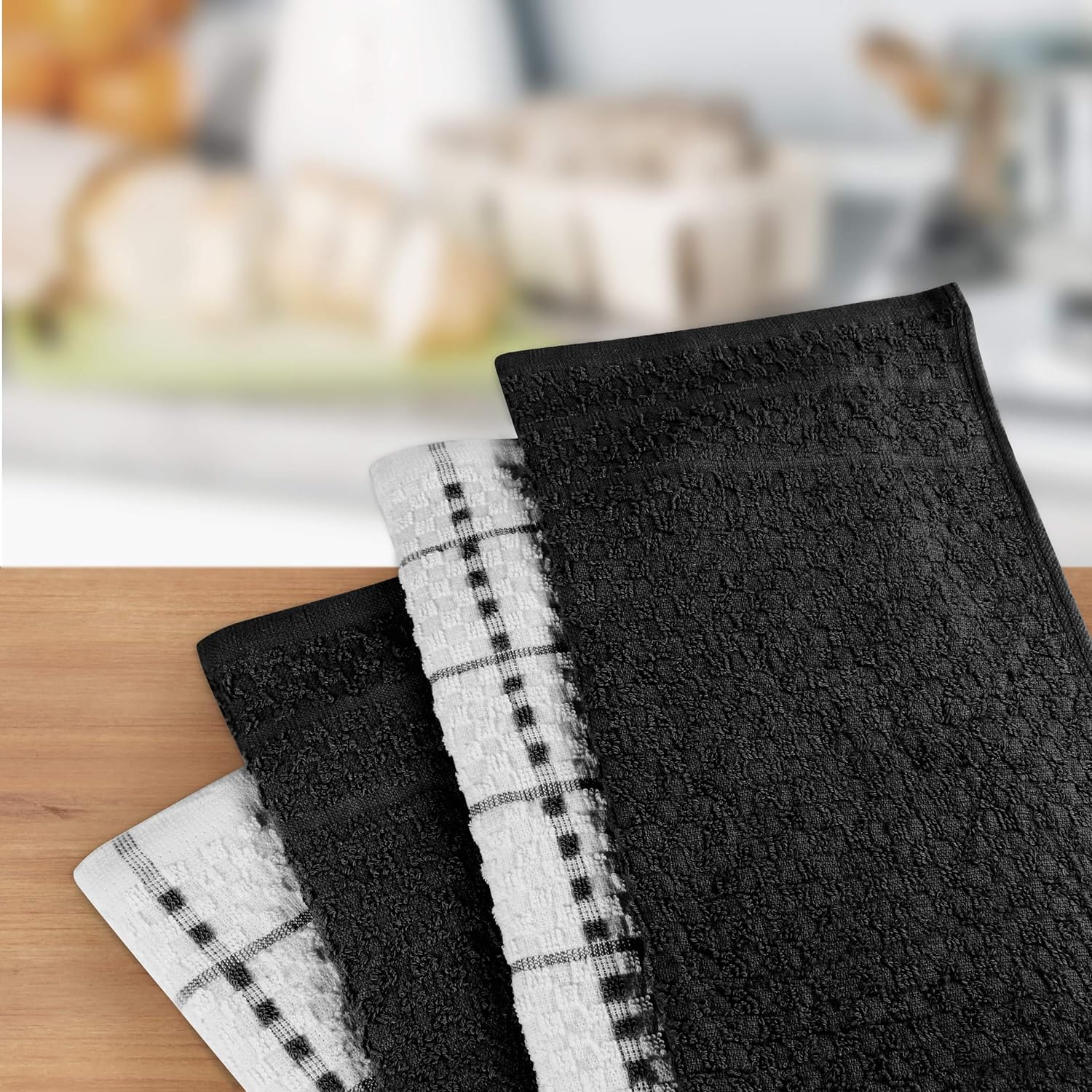 Utopia Towels Kitchen Towels, 15 x 25 Inches, 100% Ring Spun Cotton Super Soft and Absorbent Black Dish Towels, Tea Towels and Bar Towels, (Pack of 12): Home & Kitchen