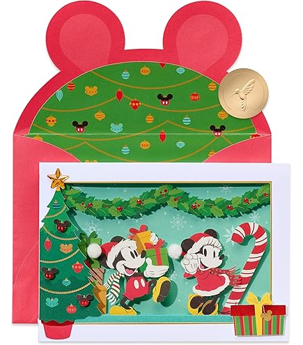 Disney's Christmas Cards 限定アイテム Amazon.com : Hallmark Pack of Disney Christmas Cards, Jolly