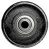 3 Inch V-Groove Gate Wheels Cast Iron Steel With Weldable Box - 1