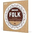 D'Addario Guitar Strings - Folk Nylon Guitar Strings - EJ33 Classical Guitar Strings - Nylon Core, Ball End - 80/20 Bronze Wrap, Clear Nylon Trebles
