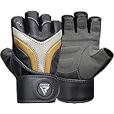 RDX Weight Lifting Gloves for Gym Workout, Long Wrist Support Strap with Padded Palm Protection, Great Grip for Powerlifting, Men Women Strength Training, Fitness Bodybuilding, Weightlifting Exercise