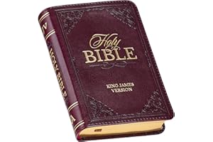 KJV Holy Bible, Mini Pocket Size, Faux Leather Red Letter Edition - Ribbon Marker, King James Version, Burgundy (KJV Pocket Editions)