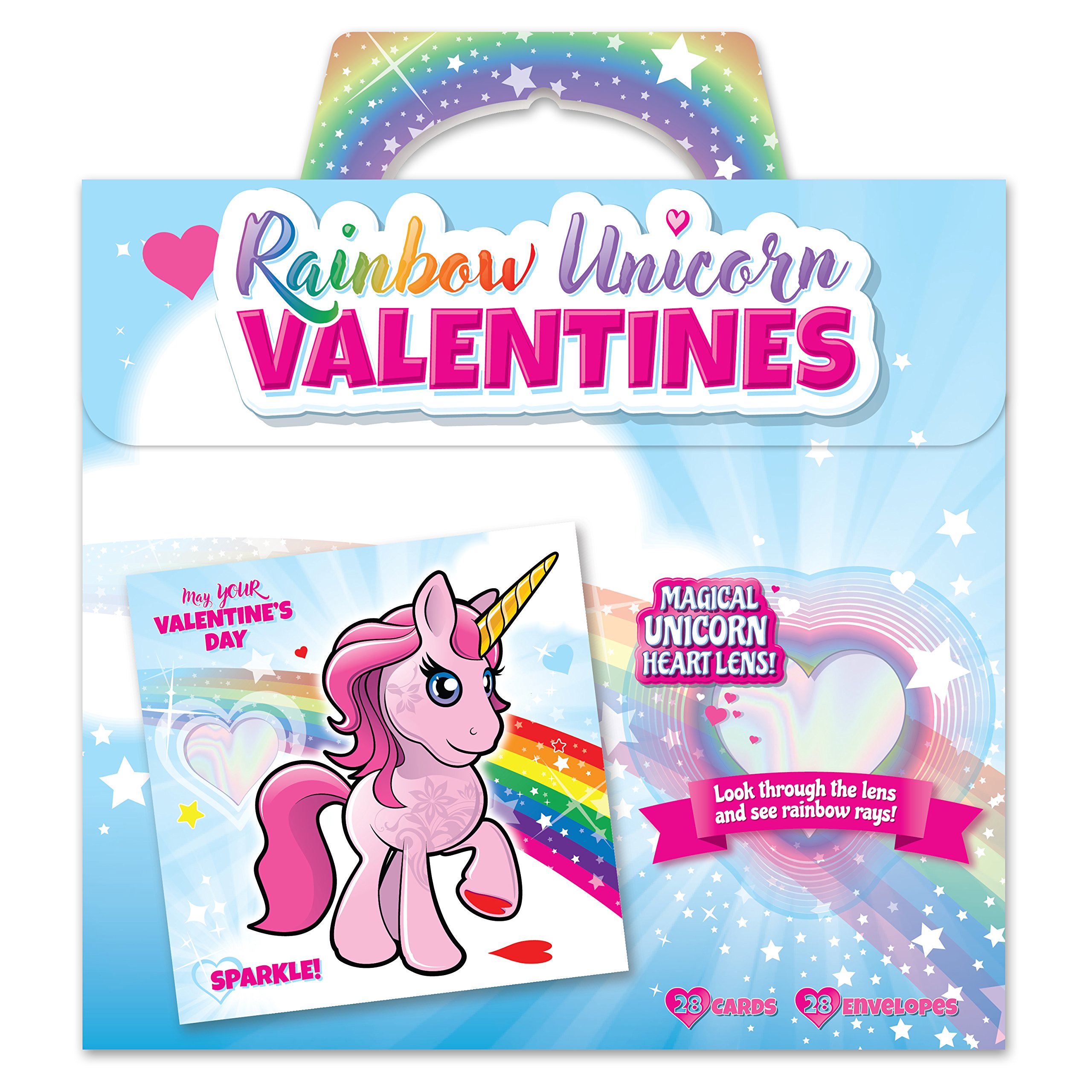 kangaroo rainbow unicorn valentines cards 28 count unicorn rainbow