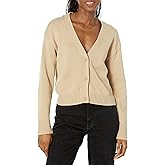 Amazon Essentials Women's Relaxed Fit V-Neck Cropped Cardigan