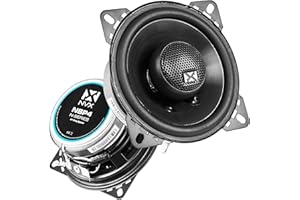 NVX NSP4 4" Car Speakers, 300W Max, 100W RMS, 2-Way Coaxial w/Silk Dome Tweeters & Built-in X-Overs, Easy to Install in Cars/Trucks/Doors (Pair)