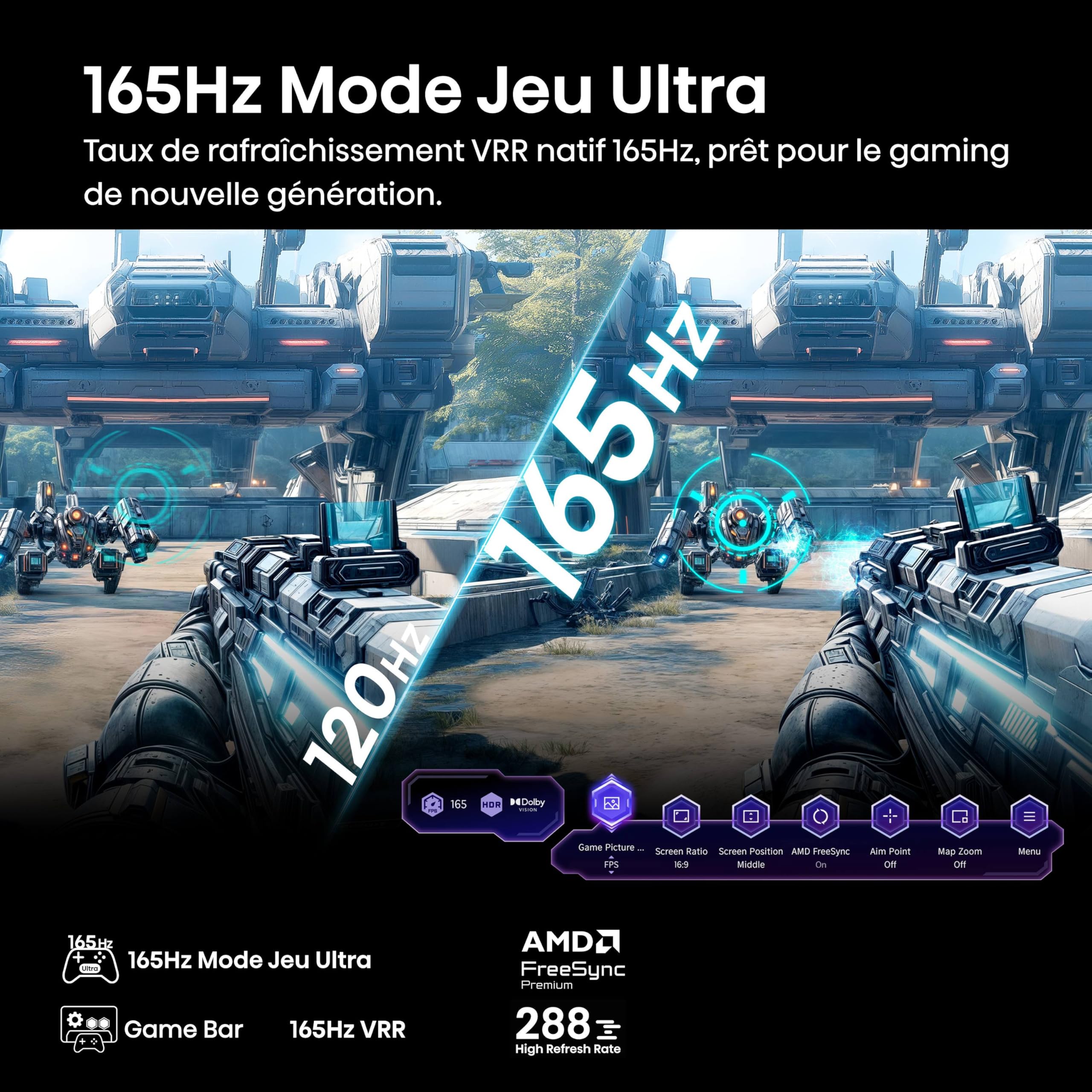 Hisense 65U7Q Fernseher 65 Zoll, 4K Mini LED ULED, Smart TV, Hi-View AI Engine, 144Hz Game Mode Pro, FreeSync Premium, Built in Subwoofer, Dolby Vision IQ Atmos, Airplay, Sprachsteuerung[2025] 8