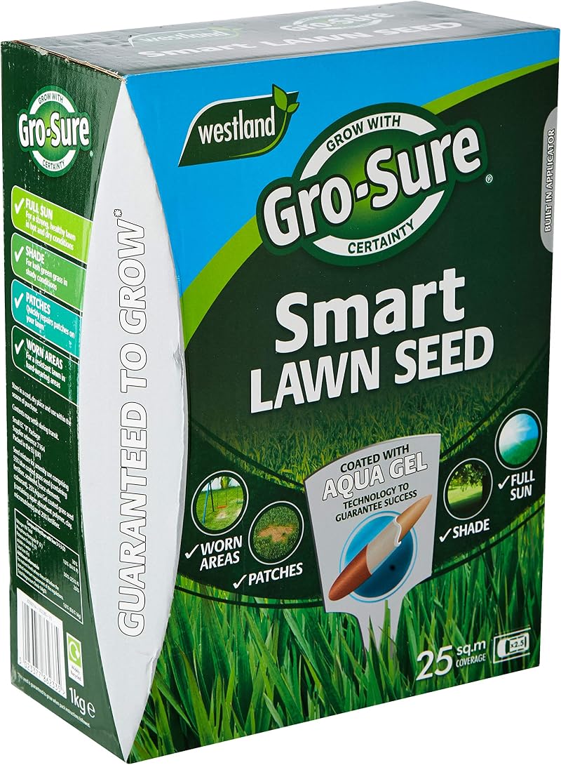 Gro-Sure Aqua Gel Coated Smart Grass Lawn Seed 25 m2 1 kg