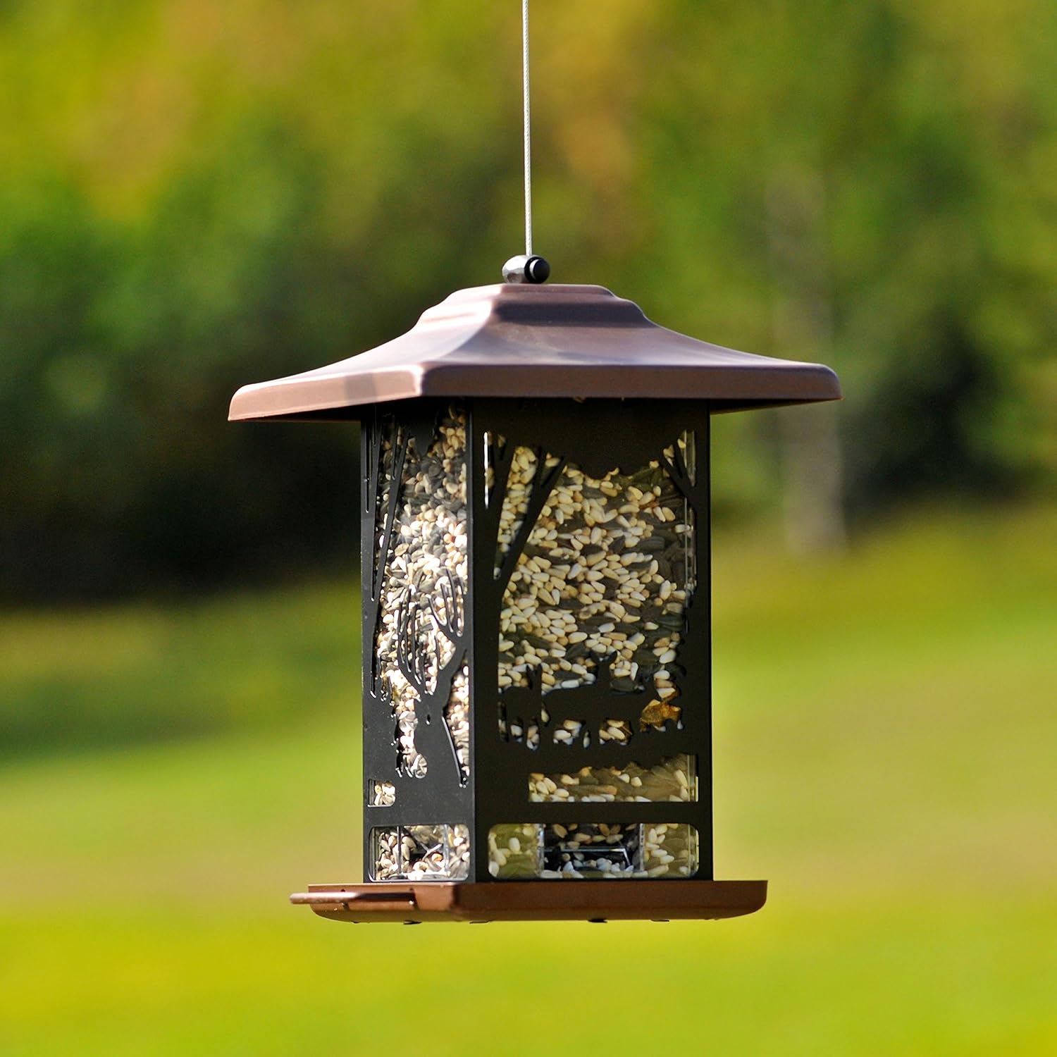 Perky-Pet 8504-2 Wilderness Lantern Wild Bird Feeder, Brown : Garden & Outdoor
