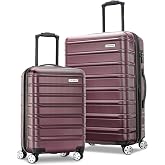 Samsonite Omni 2 Hardside 2 Piece Set - Includes Carry-On &amp; Medium Checked Suitcases - 360&deg; Dual Spinner Wheels - Integrated TSA Lock &amp; Expansion - Amazon Exclusive - Nature Merlot