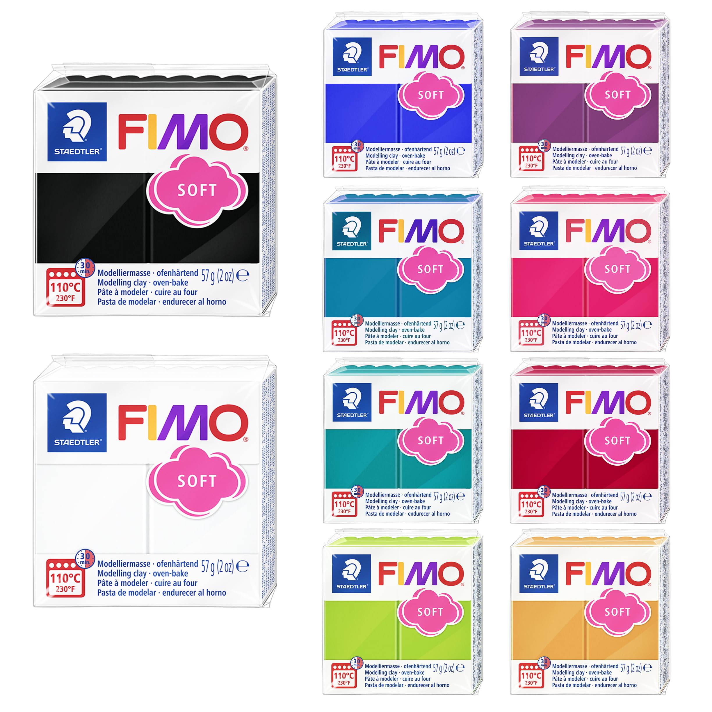 Fimo Soft Assorted Pack of 10 x 56g