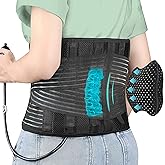 DARLIS Back Brace Support Belt with Inflatable Lumbar Pad - Extra Support for Lower Back Pain, Herniated Disc, Sciatica, Scoliosis, Adjustable Support Straps Lumbar Support Belt for Men Women M