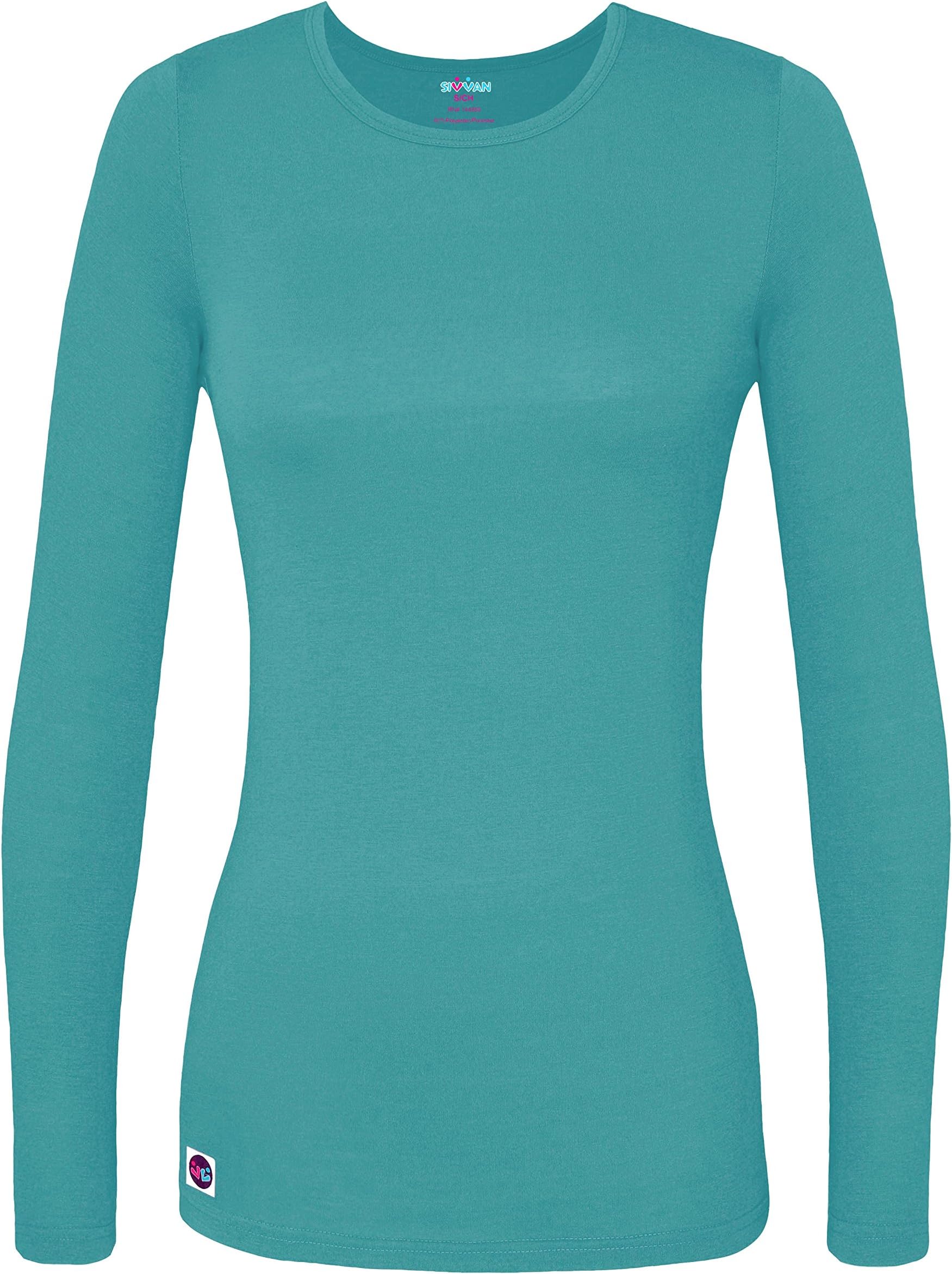 SIVVAN Scrubs for Women - Long Sleeve Comfort Underscrub Tee