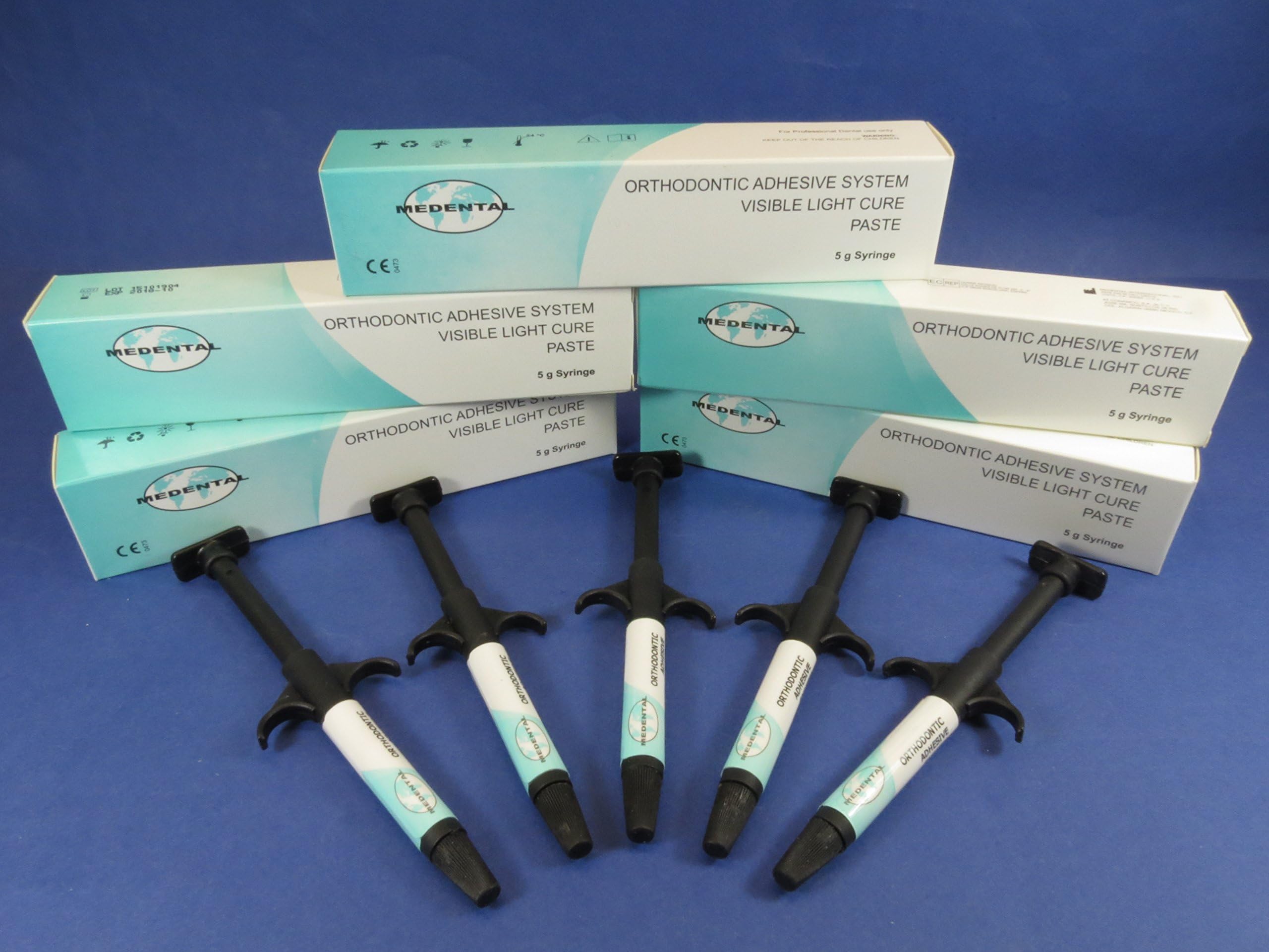 Dental Orthodontic Adhesive Light Cure KIT 5 Syringes x 05Grs MEDENTAL