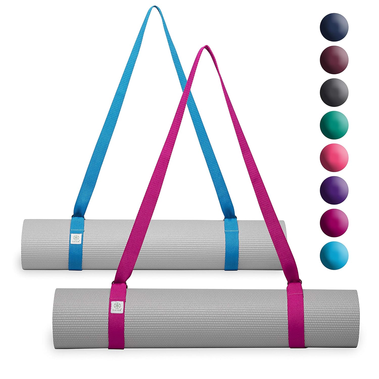Gaiam EasyCinch Yoga Mat Sling, Fuchsia/Blue Amazon.in Sports, Fitness & Outdoors