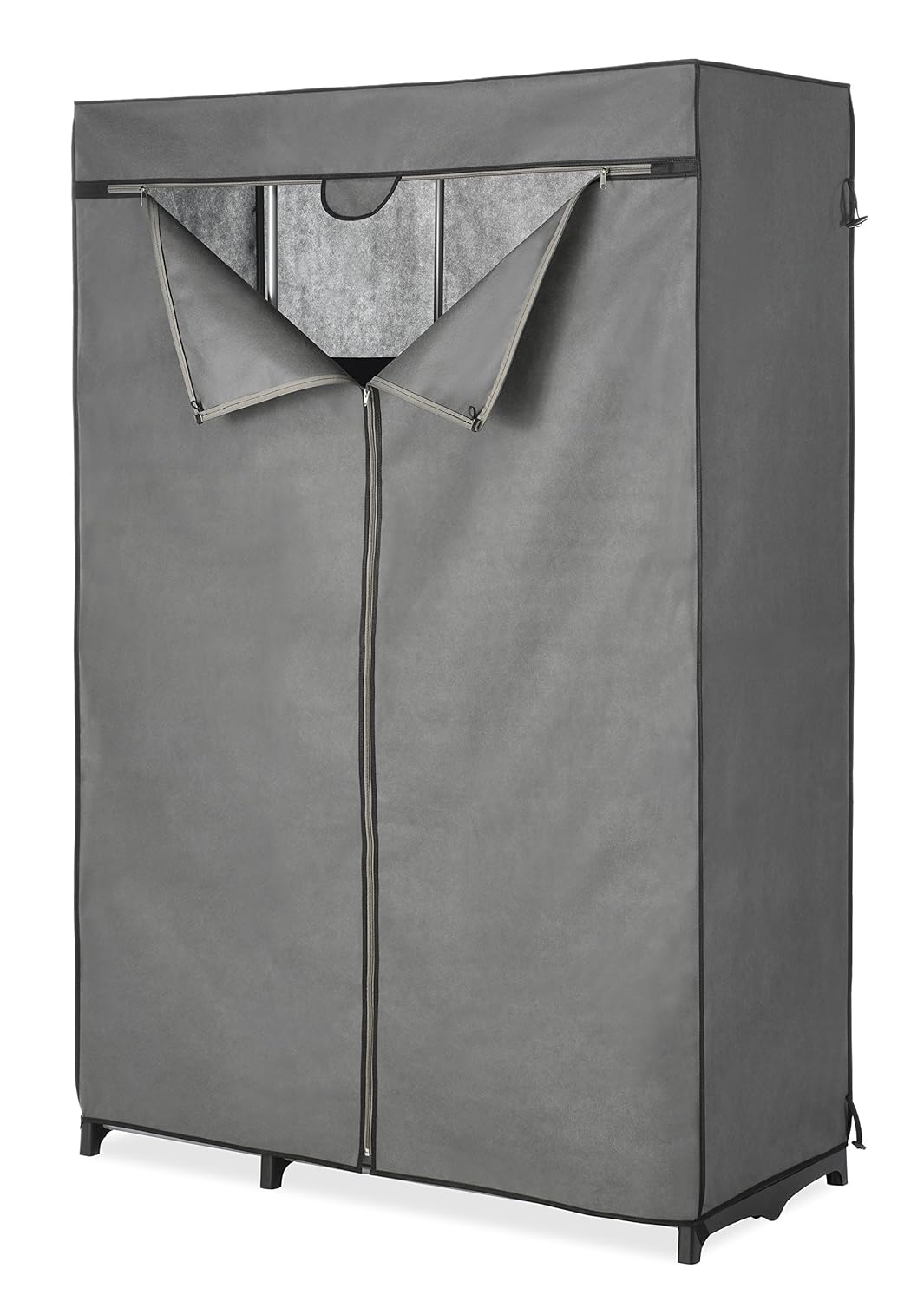 Whitmor Cover ONLY for Double Rod Closet with Heavy Duty Zipper Gray