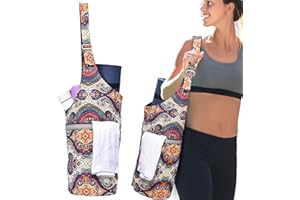 PACEARTH Yoga Mat Bag, 40" x15 Large Size Yoga Mat Carrier,Reversible Two-Tone Yoga Mat Tote-Fits Most Size Mats