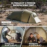 Naturehike Opalus UL 2/3 Tunnel Tent 4 Season Lightweight with Vestibule view 2