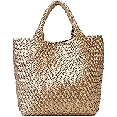 Vegan Leather Purses for Women, Handmade Purses and Handbags Summer Beach Travel Tote Shoulder Bag