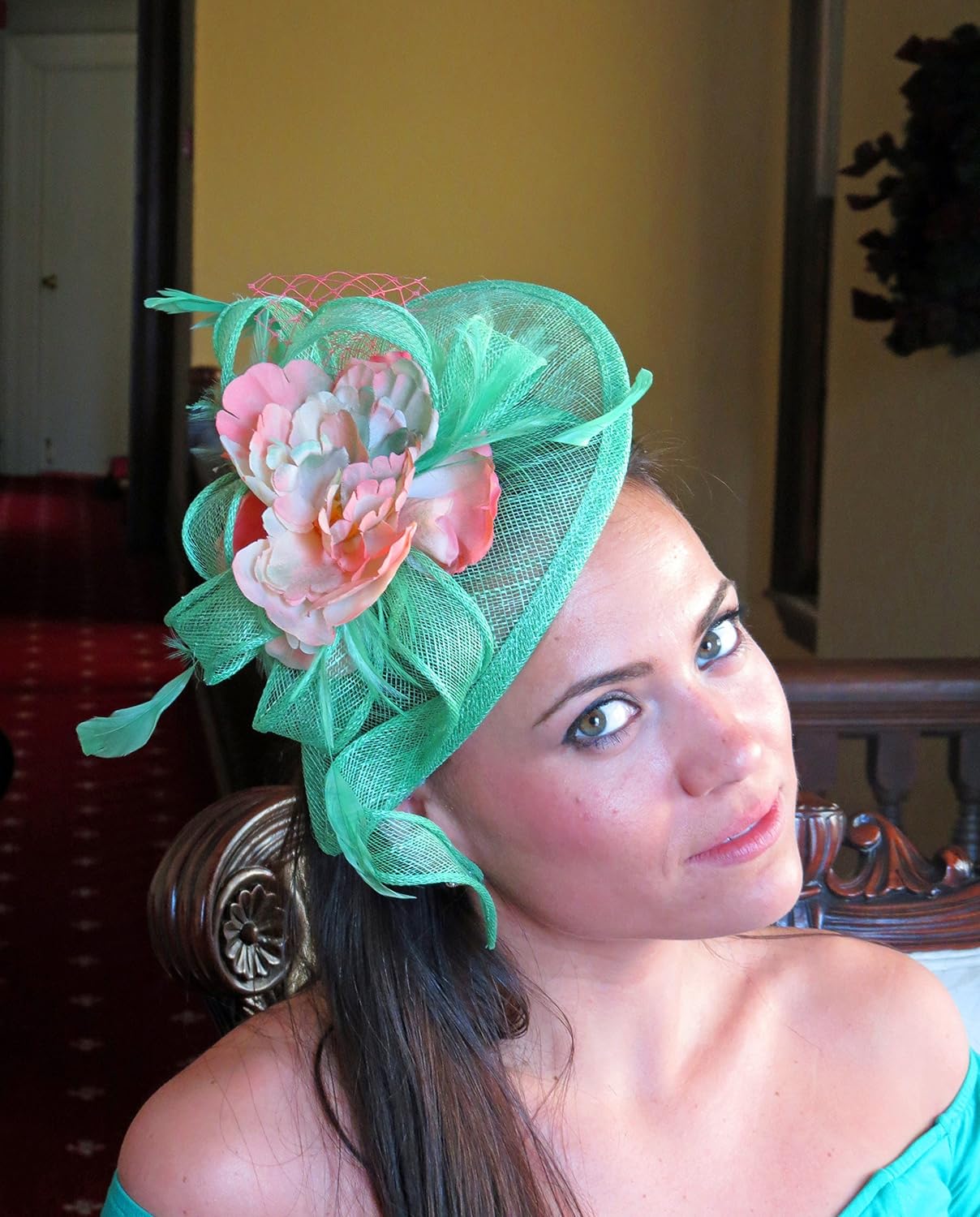 coral occasion hat
