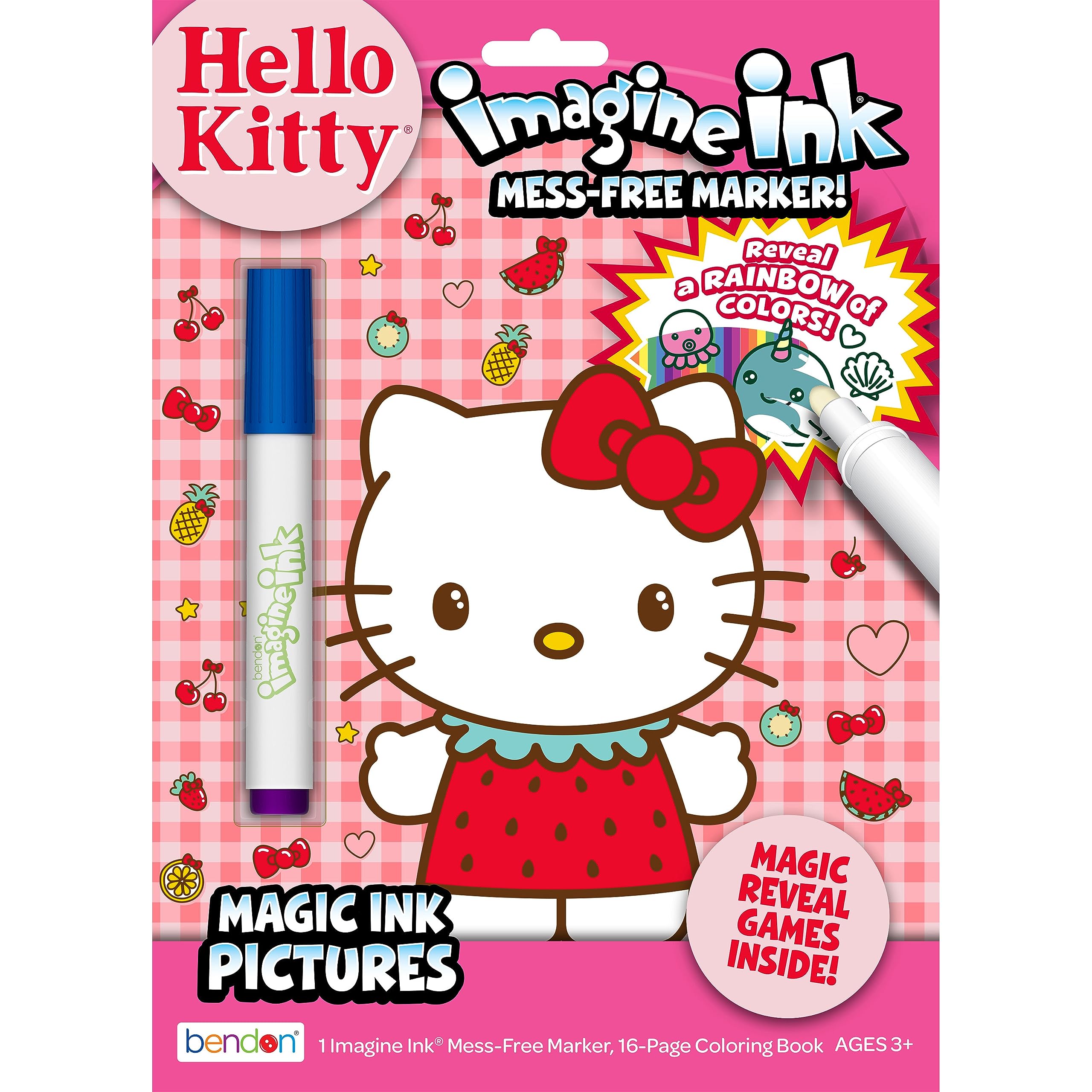 Mua Hello Kitty 16 Page Imagine Ink Coloring Book with Mess Free Marker ...