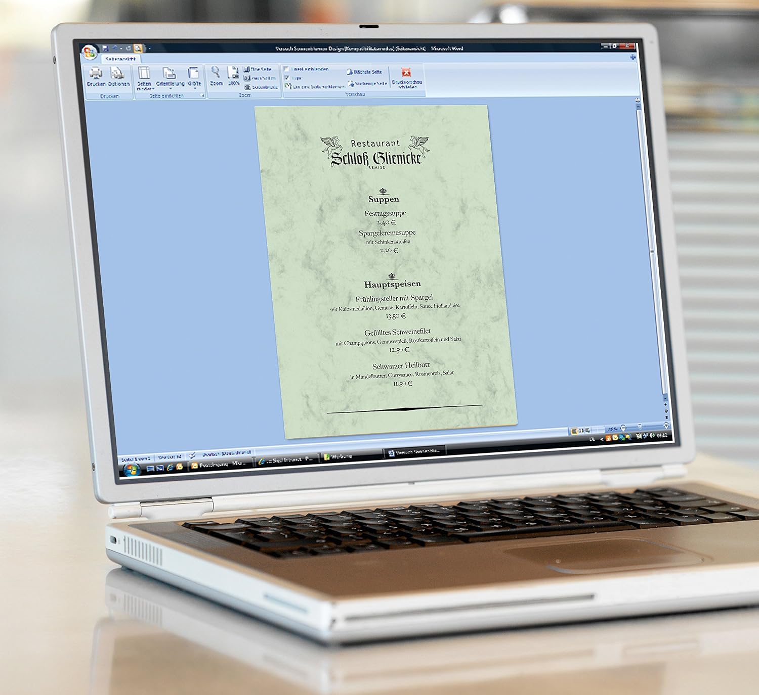 SIGEL DP552 Marbled Writing Paper, A4, 200 gsm double sided, Green, 50 sheets, marble pastel green - Image 3