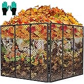 Large Compost Bin, 172 Gallon Metal Wire Mesh Composter for Outdoor, Waterproof Composting Bin with Rust-Proof Coating, Easy Assembly Compost Bin for Garden, Yard, Kitchen Waste, Leaves, 37x37x30 in
