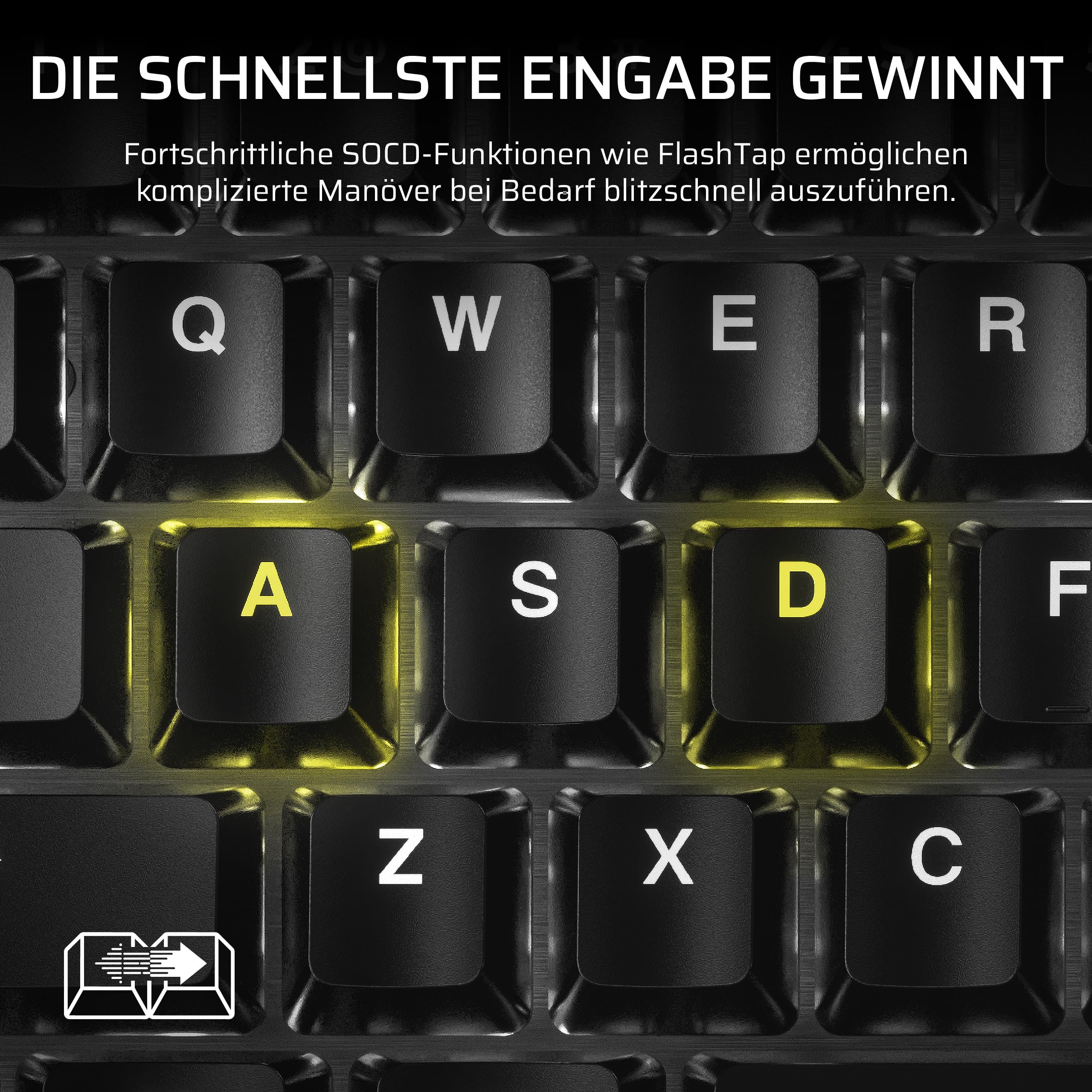 Corsair K70 PRO TKL RGB Mechanische Kabelgebundene Gaming-Tastatur – Geschmierte Hall-Effekt MGX Hyperdrive Einstellbare Schalter, Gleichzeitiger SOCD und Rapid Trigger, 8000Hz, QWERTZ – Schwarz 4