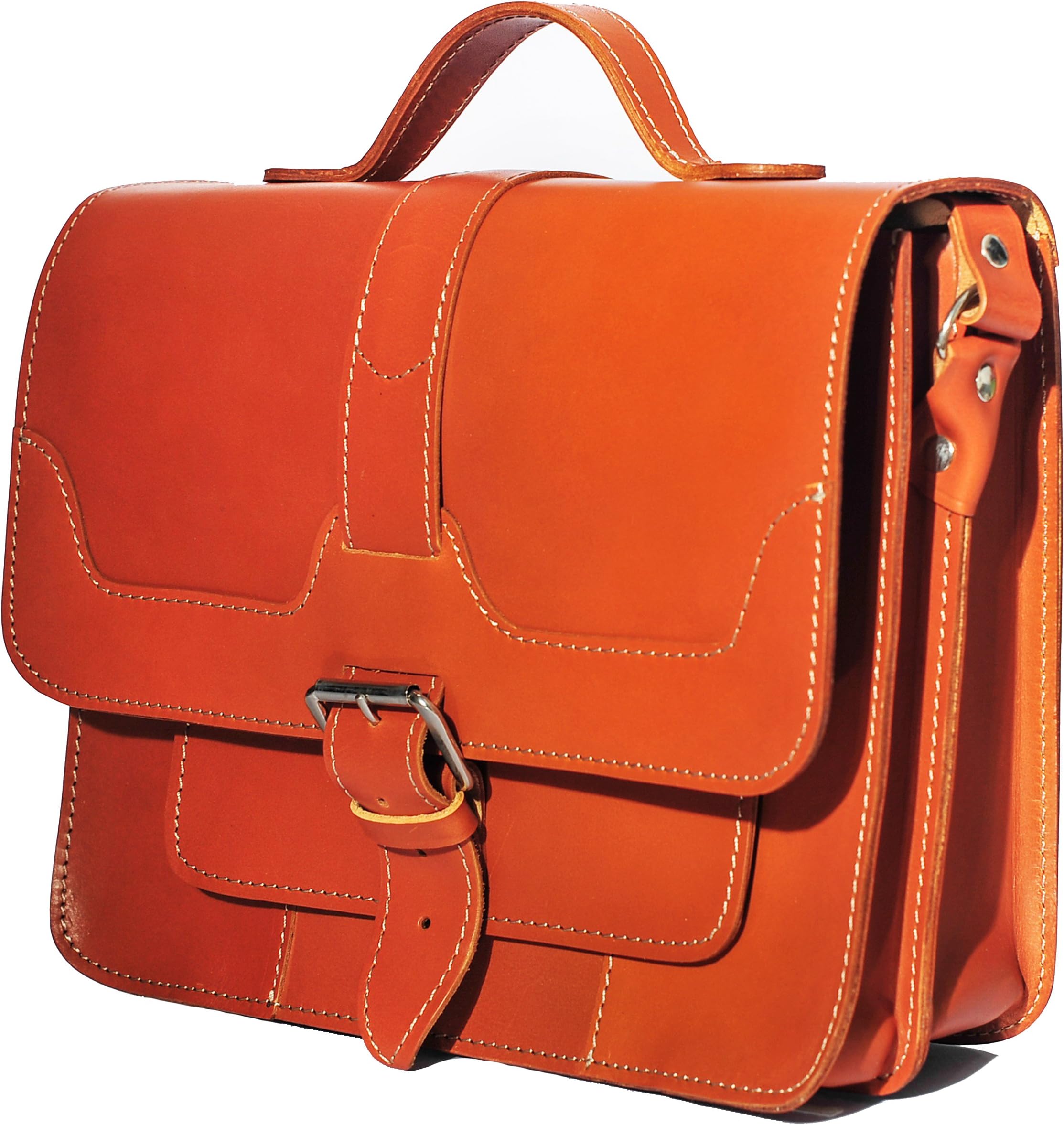 FSBIKE® OXFORD RIDE I Single Pannier/Messenger Bag (100% Genuine/Premium Russian Leather Single Pocket High Quality Organizer Hand made)