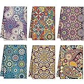 Redbaker 6 Pcs Floral Kitchen Towels Wildflower Print Dish Towels for Kitchen Absorbent Flower Butterfly Hand Decorative Set for Spring Holiday Bathroom Housewarming Gift(Stylish Color,Mandala)