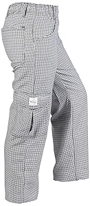 Mercer Culinary M61071HTS Genesis Women's Chef Cargo Pant in Hounds Tooth, Small, Black/White
