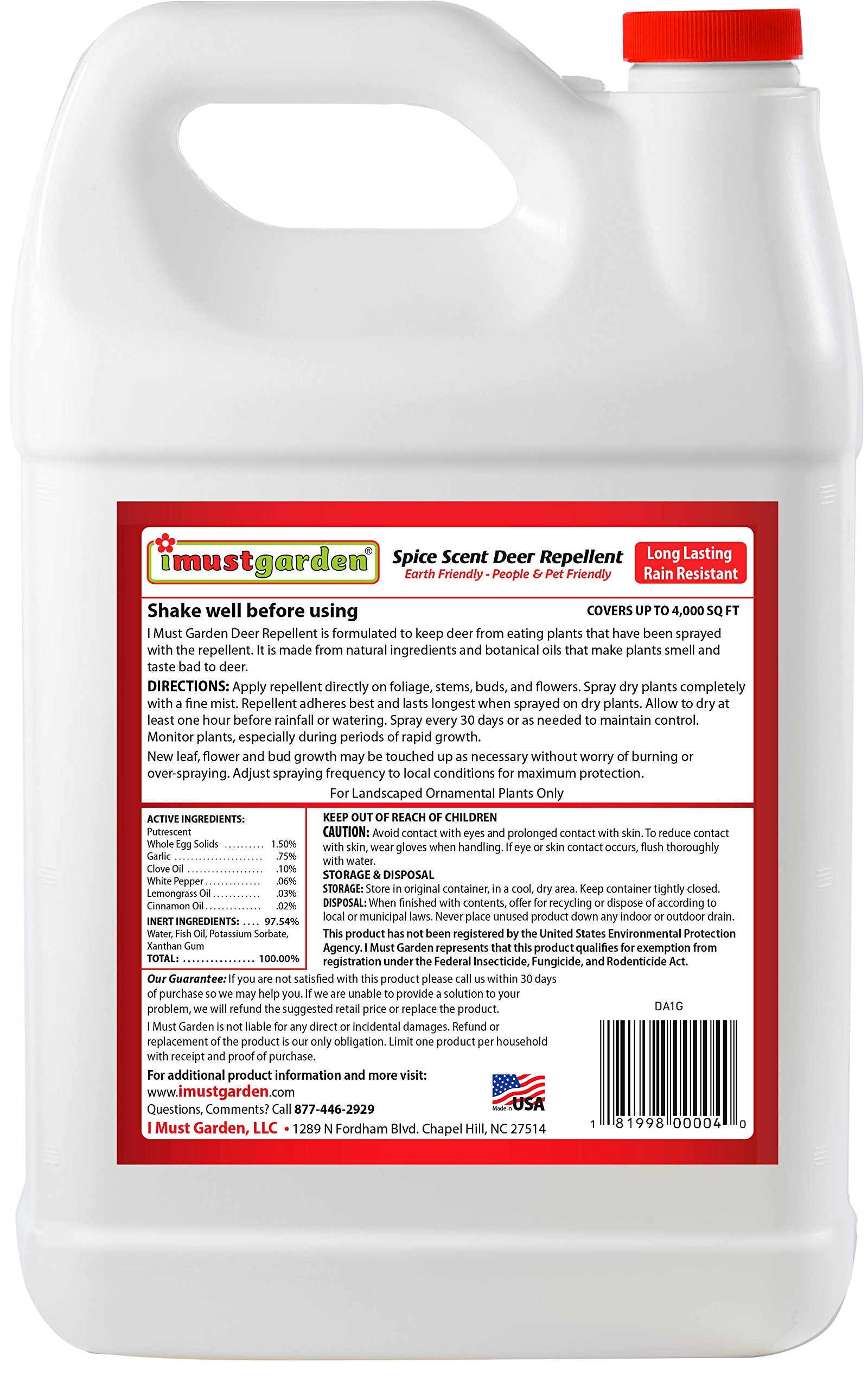 I Must Garden Deer Repellent Spice Scent 1 Gallon Ready to Use 181998000040 eBay