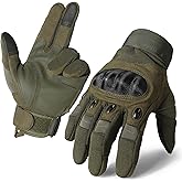 MVPTOO Motorcycle Tactical Gloves for Men - Touchscreen, Hard Shell & Palm Padding for Airsoft Paintball Hunting Hiking Camping Climbing Sports Cycling Gloves