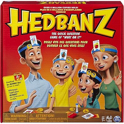 Hedbanz Picture Guessing Board Game, para familias y ni&ntilde;os de 8 a&ntilde;os en adelante