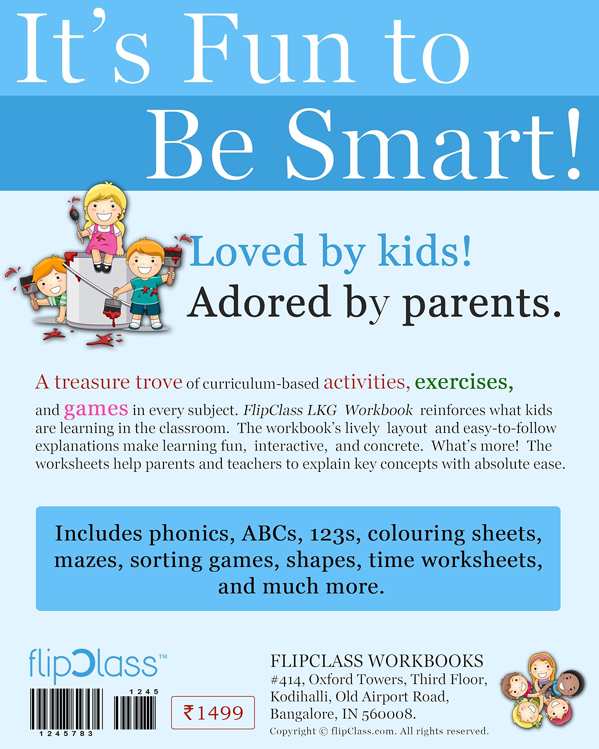 smart kids worksheets bundle for lkg kg 1 and montessori 3 5 yrs set of 7 workbooks mathematics english science and games flipclass 9788193240311 books amazon