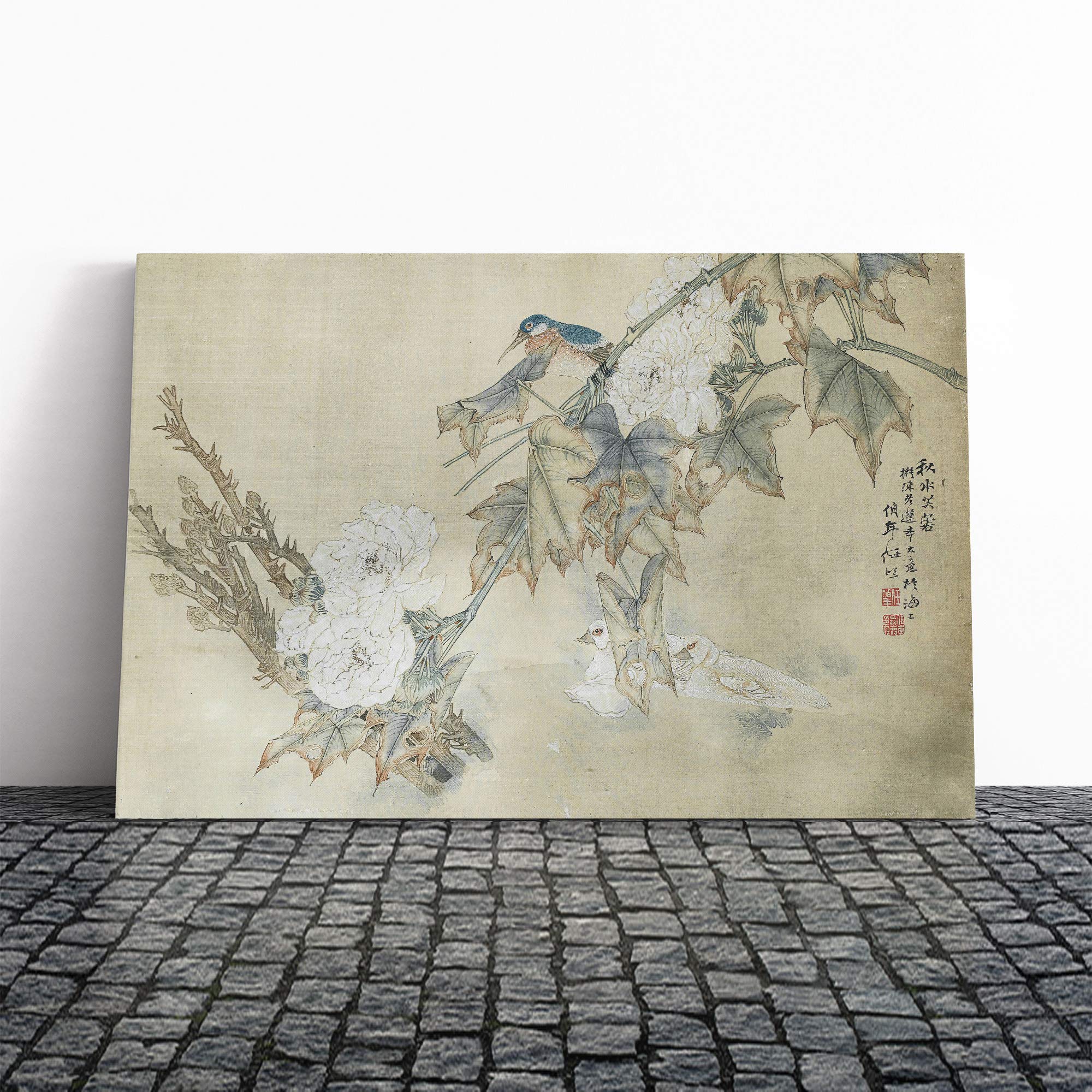 Wall Ren Yi Japanes Oriental Art Vol.2 Canvas Print | Gallery Wrapped 30mm Frame Wall Art | 20x14 inches | Ready to Hang | Contemporary Picture | Living Room Bedroom Lounge Office