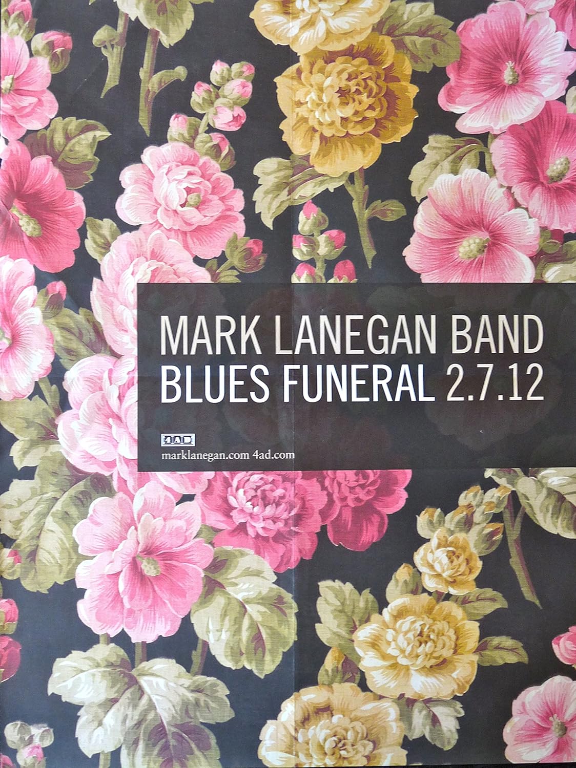 Mark Lanegan Band Blues Funeral Rare Advertising Poster