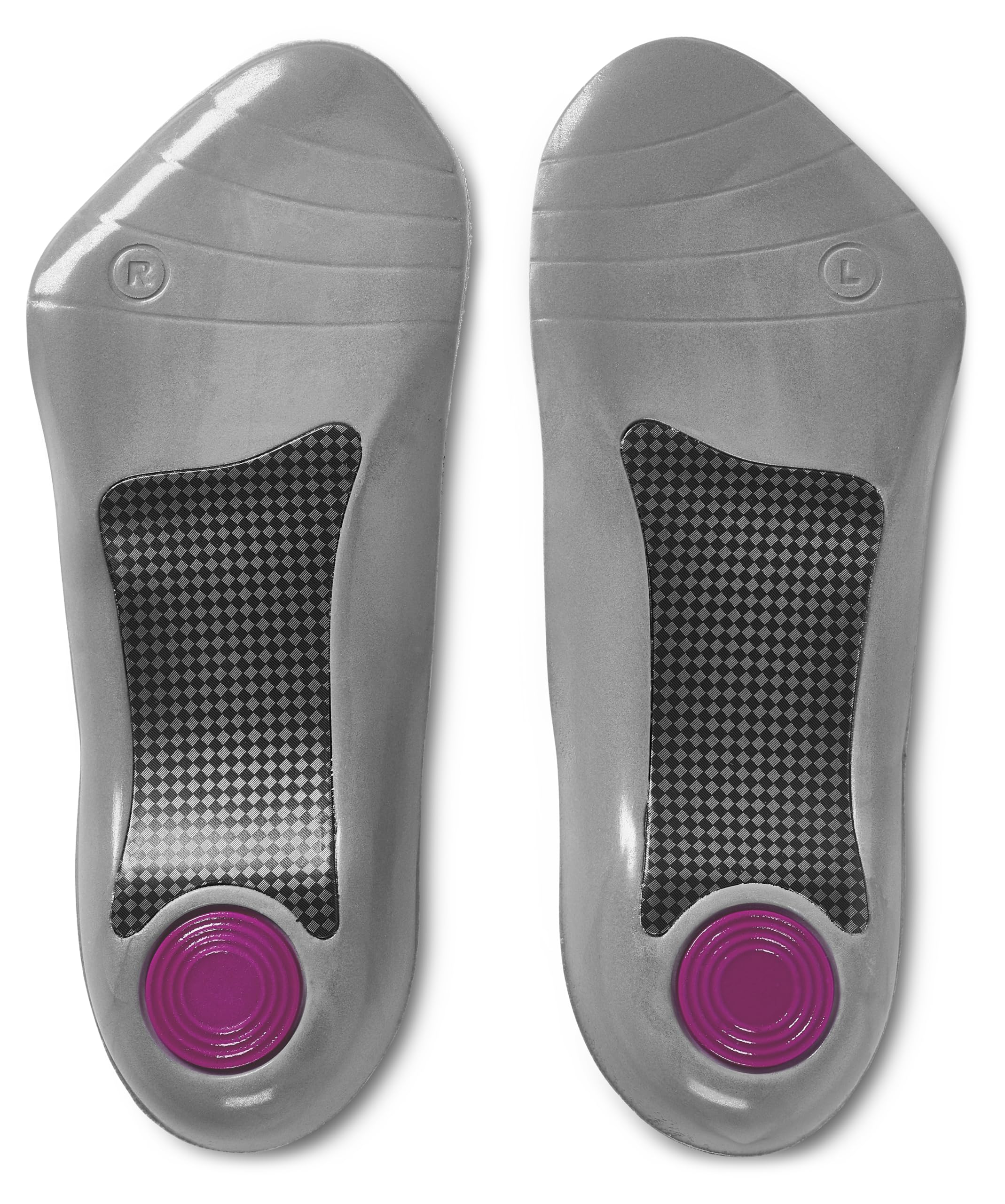 Airplus 3/4 Length Orthotic Insole for Women – Full Arch Support, Deep Heel Cup & Gel Cushion – Helps with Plantar Fasciitis, Heel, Arch, Calf, Shin & Knee Pain, Grey/Pink, UK Size 3-9