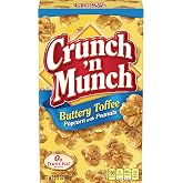 CRUNCH 'N MUNCH Buttery Toffee Popcorn with Peanuts, 3.5 oz. (Pack of 12) | Buttery Toffee Peanuts Popcorn; made with 100% whole grain kernels; great for movie night &amp; entertaining
