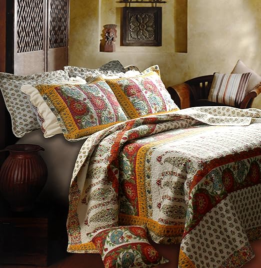 Greenland Home Fashions Marrakesh Quilt Set, King Home