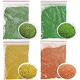 Attuslla Realistic Miniature Leaves Model Scenery Leaf, 4 Color Simulation Leaves for DIY Railway Fairy Garden Simulation Vine for Fairy Garden Diorama Scenery Landscape Layout