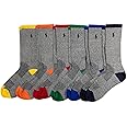 POLO RALPH LAUREN Men's Athletic Performance Cotton Crew Socks-6 Pair Pack-Moisture Wicking Mesh