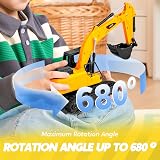 JOYIN Remote Control Excavator RC Digger Toy 2.4GHz LED Light 3 8 Years view 5