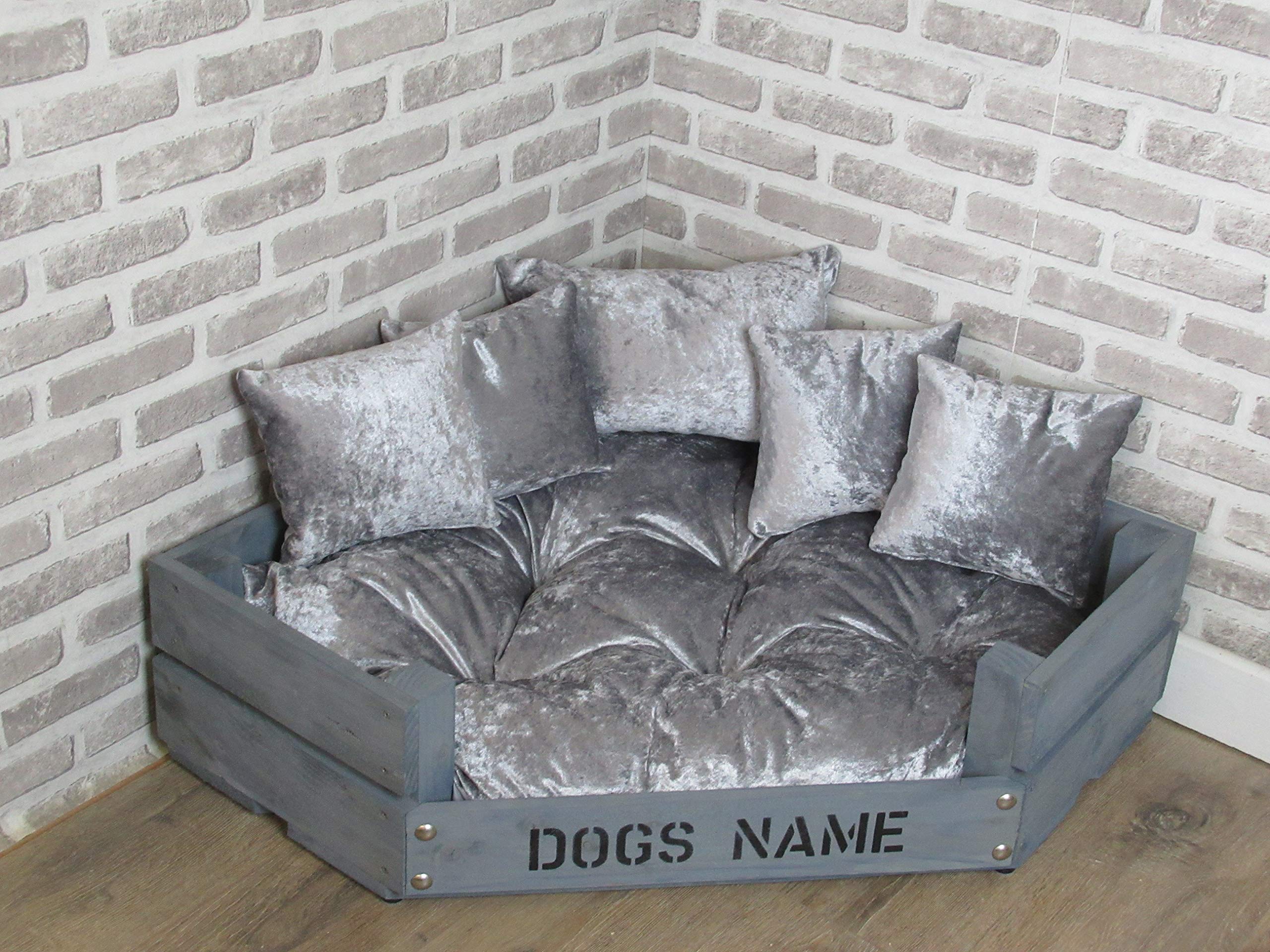 dog bed crushed velvet