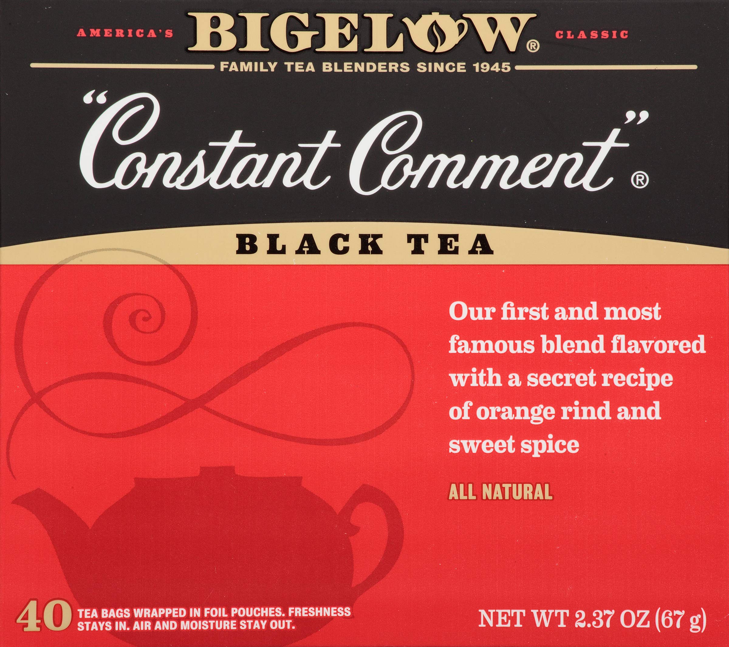 Bigelow Constant Comment Tea 40 Bags (Pack of 6) Caffeinated Individual