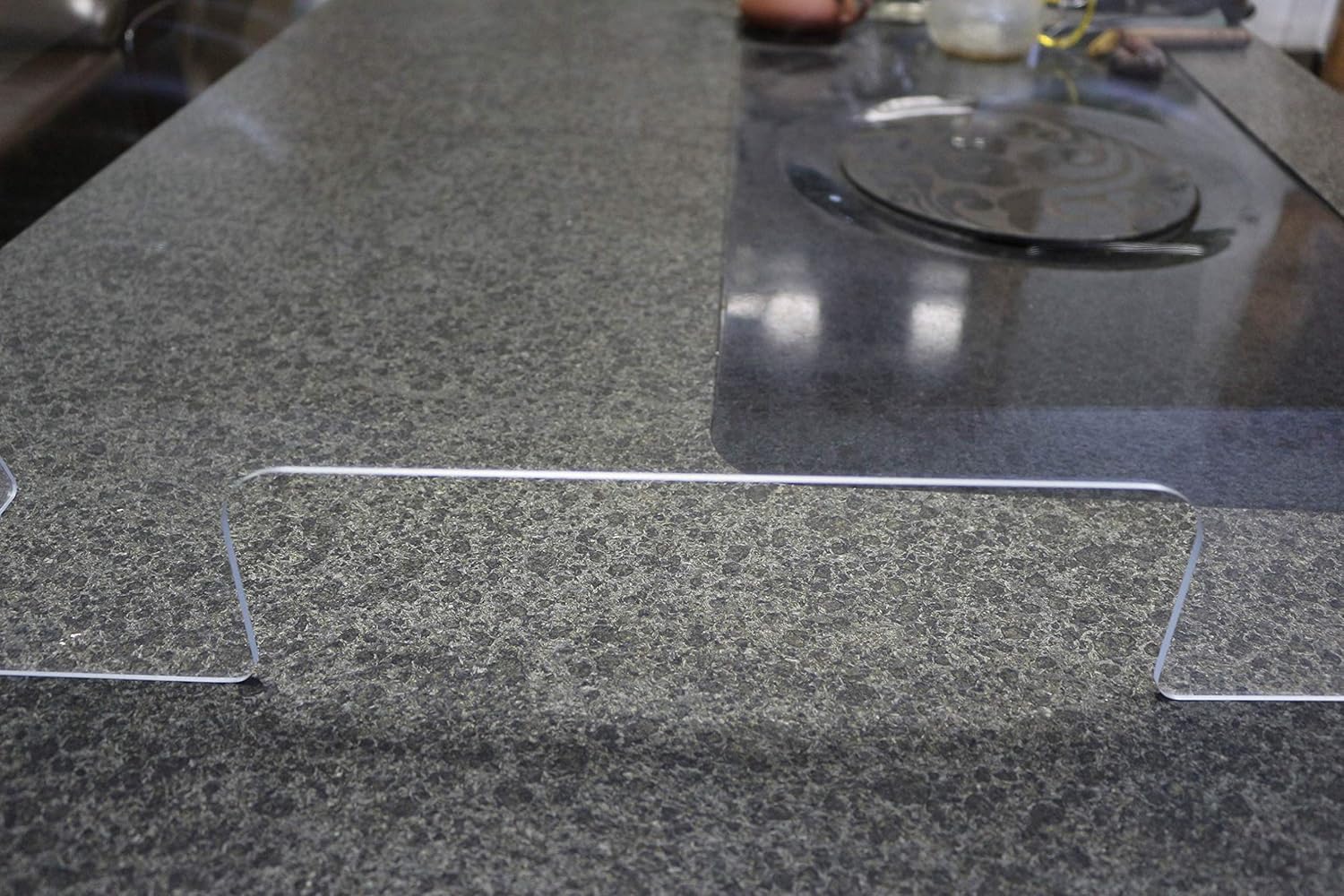 CD Inc 24"x30" Clear Acrylic Sneeze Guard, 6MM (1/4") Thick with Transaction Cut Out (Opening 6"x18") for Desk | Counter | Reception | Table |: Kitchen & Dining