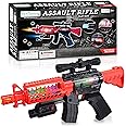 ArtCreativity Toy Rifle Vibrating Toy Guns for Boys, 13.25 Inch Light Up Fake Gun with Sounds, Immersive Vibration, and Batteries Included, Military Toy Machine Gun, Toy Guns for Boys 8-12