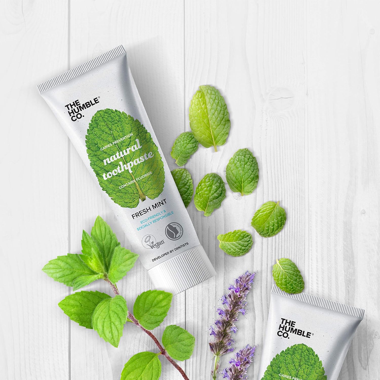 The Humble CO., Natural Toothpaste, Fresh Mint, Caries Prevention, Natural Fluoride, Developed by Dentists - Image 3