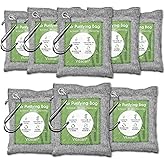 8 Pack Bamboo Charcoal Air Purifying Bag, Activated Charcoal Bags Odor Absorber, Moisture Absorber, Natural Car Air Freshener